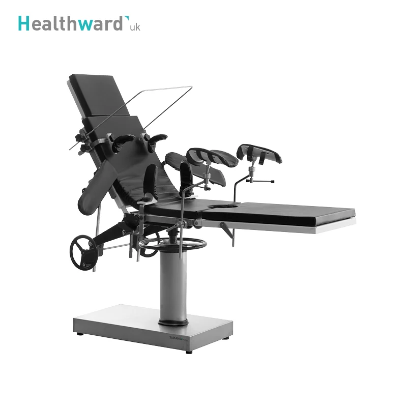 A205 Healthward Wholesale Economic Stainless Steel Obstetric Delivery Medical Surgical Manual Operating Table Price