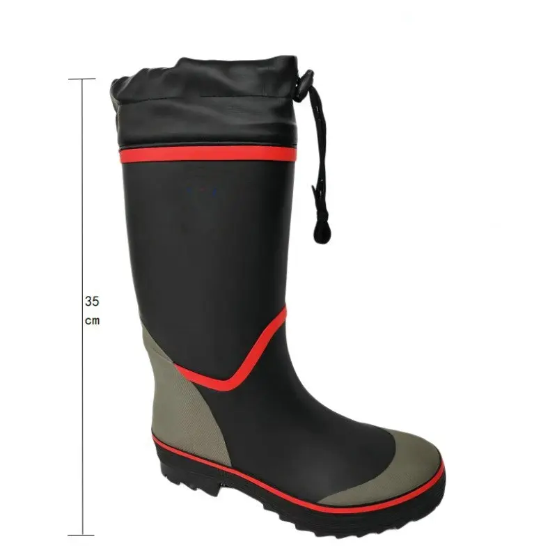 High Quality White Yellow Black Industrial Wholesale China Rubber Gum Rain Boots Waterproof Rain Boots With Man Water Shoes