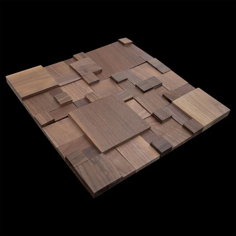 Luxury Home Decoration Solid Timber 3D Interior Room Wall Panel