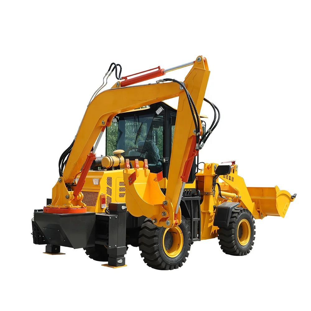 China mini tractor backhoe loader tractor with front end loader and backhoe