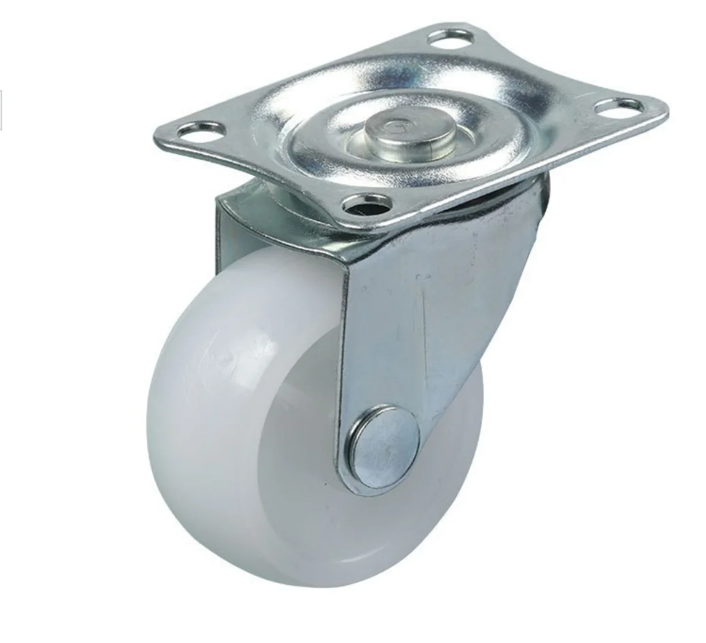 Factory 1 Inch White PP Caster Wheel 25 mm Furniture Light Duty Swivel Castor