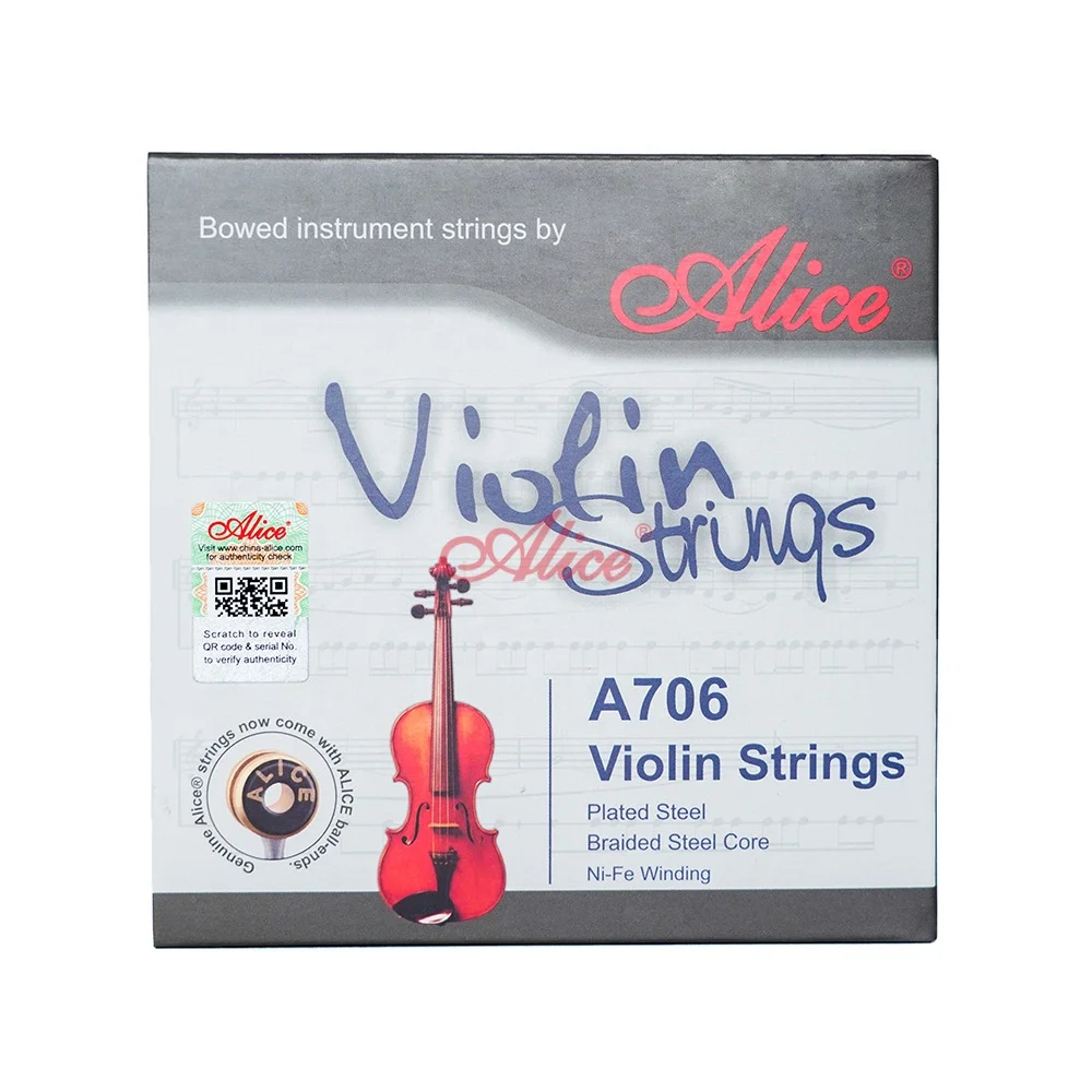 2022 Alice A706 set of strings violin strings steel core nickel-chromium alloy winding more rust-proof