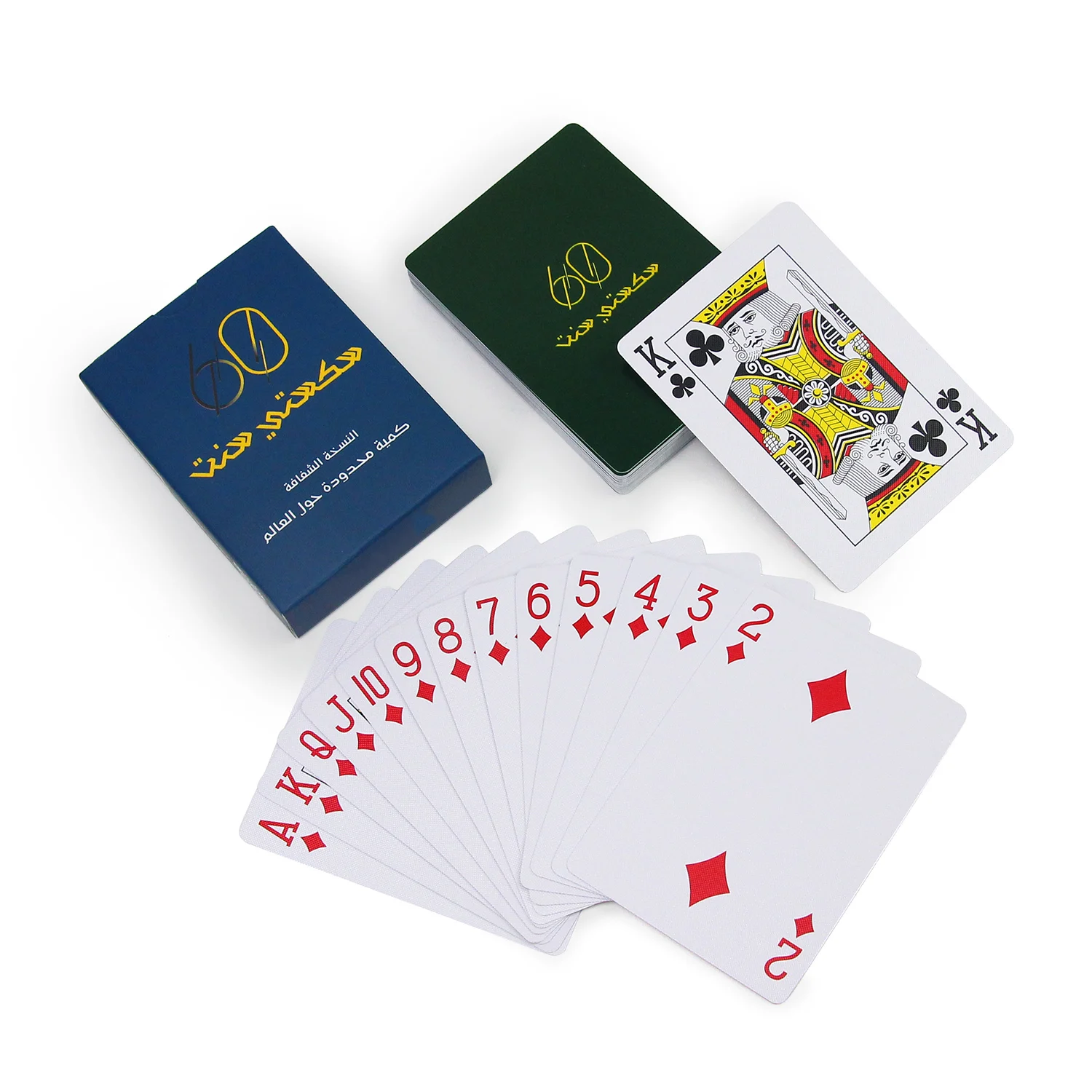Waterproof Sublimation Front And Back Printing Logo Pvc Plastic Game Poker Custom Playing Card With Box