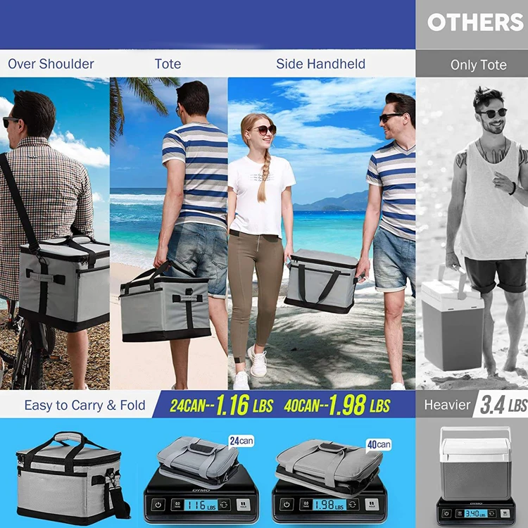 High Quality Big Food Delivery Cooler Bag Insulated Lunch Box Leakproof Cooler Bag for Camping