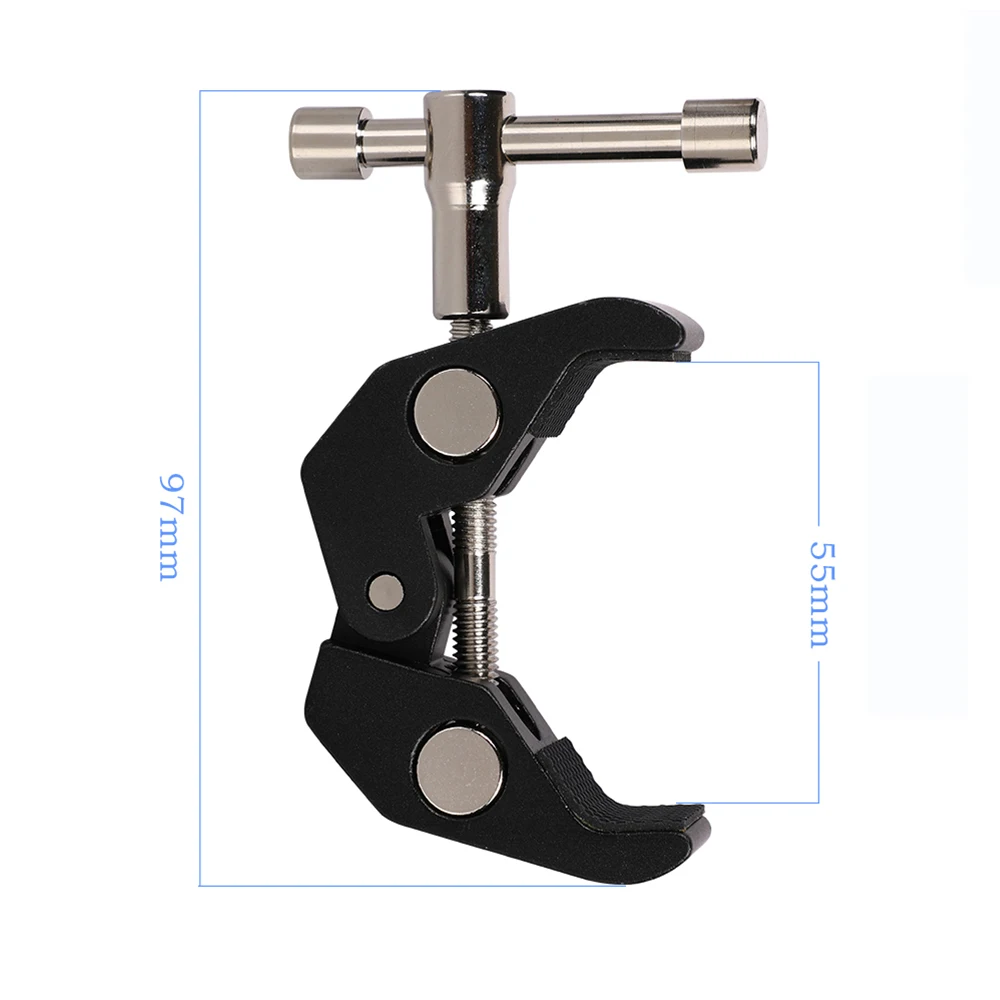 20 inch Adjustable Articulating Friction Magic Arm Super Clamp Compatible with Field Monitor Video Lamp Fill Light