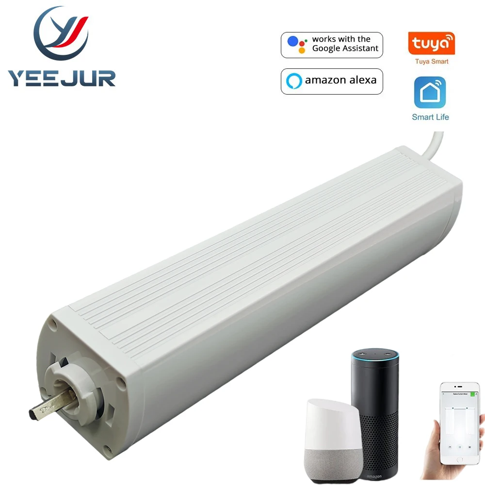 Сращивание скорости трека Tuya Wifi/Zigbee Мотор занавеса BCM700D умный дом Alexa пульт дистанционного управления автоматический занавес