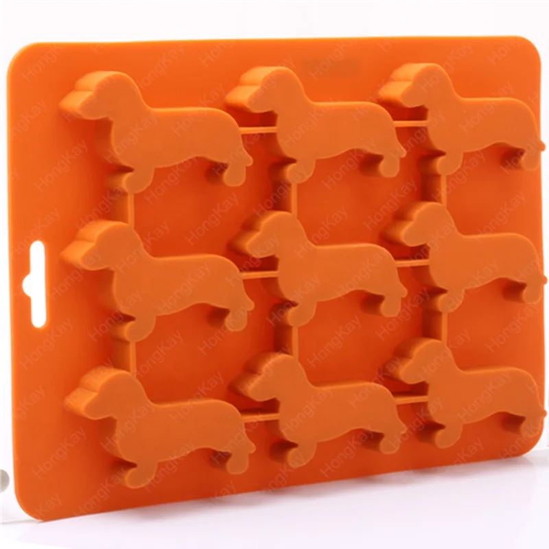 Оптовая продажа OEM собака формы силиконовые 3D ice cube Плесень с BPA бесплатно