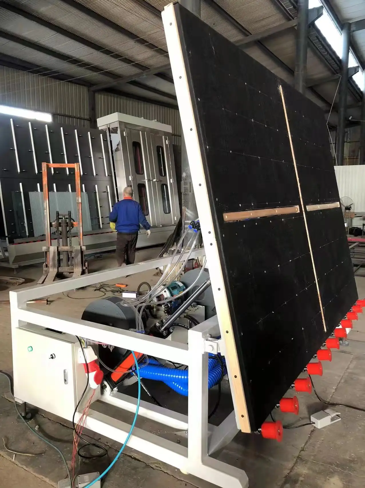 manual glass cutting table/ tilting air flotation glass breaking  table