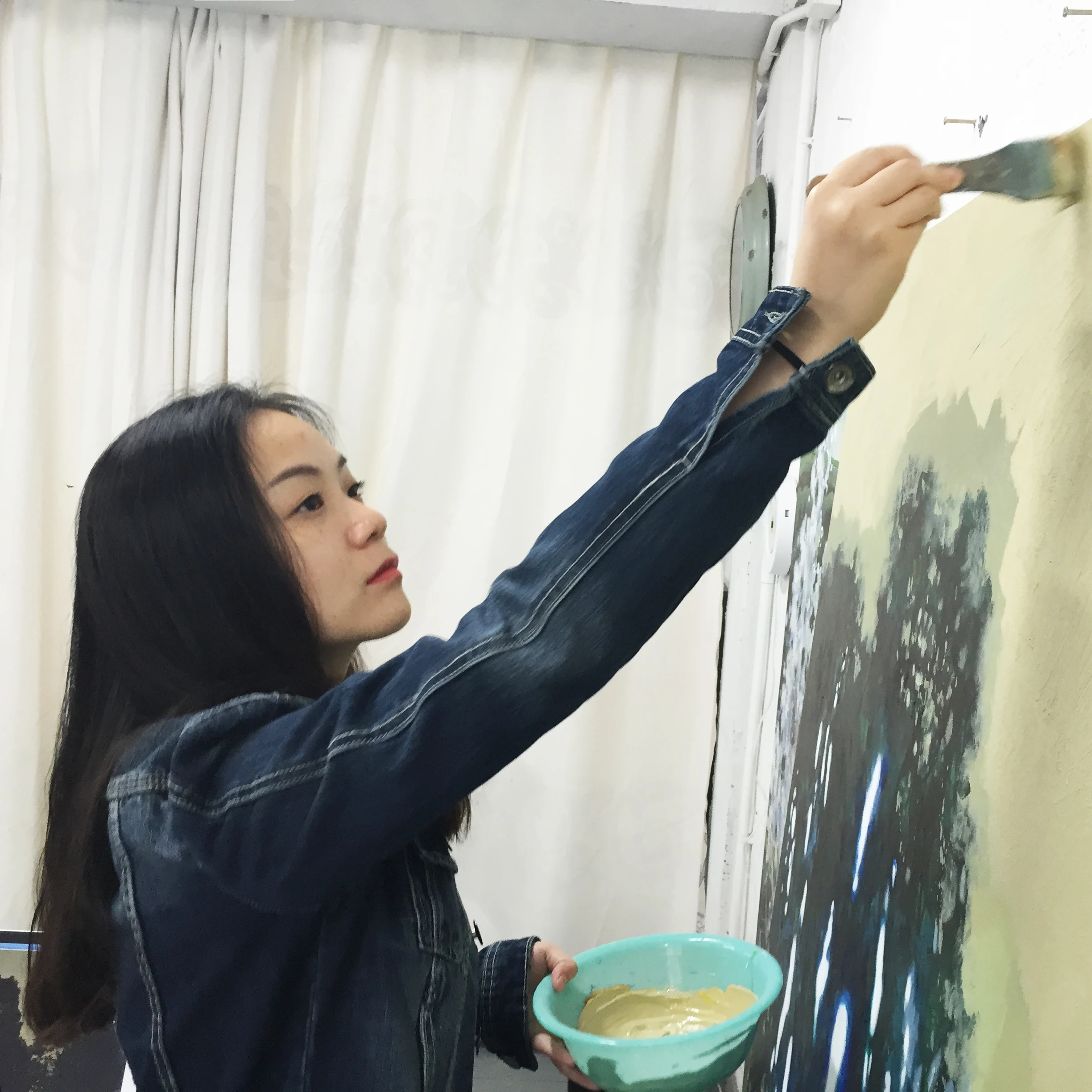 Love at First Sight Large size floral colorful canvas printed decorative painting