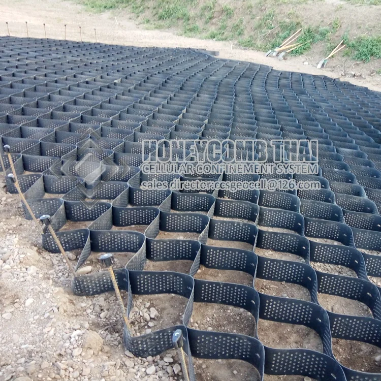 
Textured Honeycomb Plastic Gravel Stabilizer cellular confinement system HDPE Geocell 
