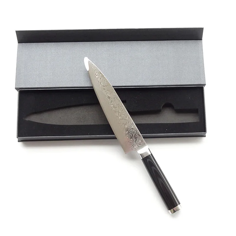 
Yangjiang Luxury Damascus steel blade safety cutter chef Knife with Micarta handle 