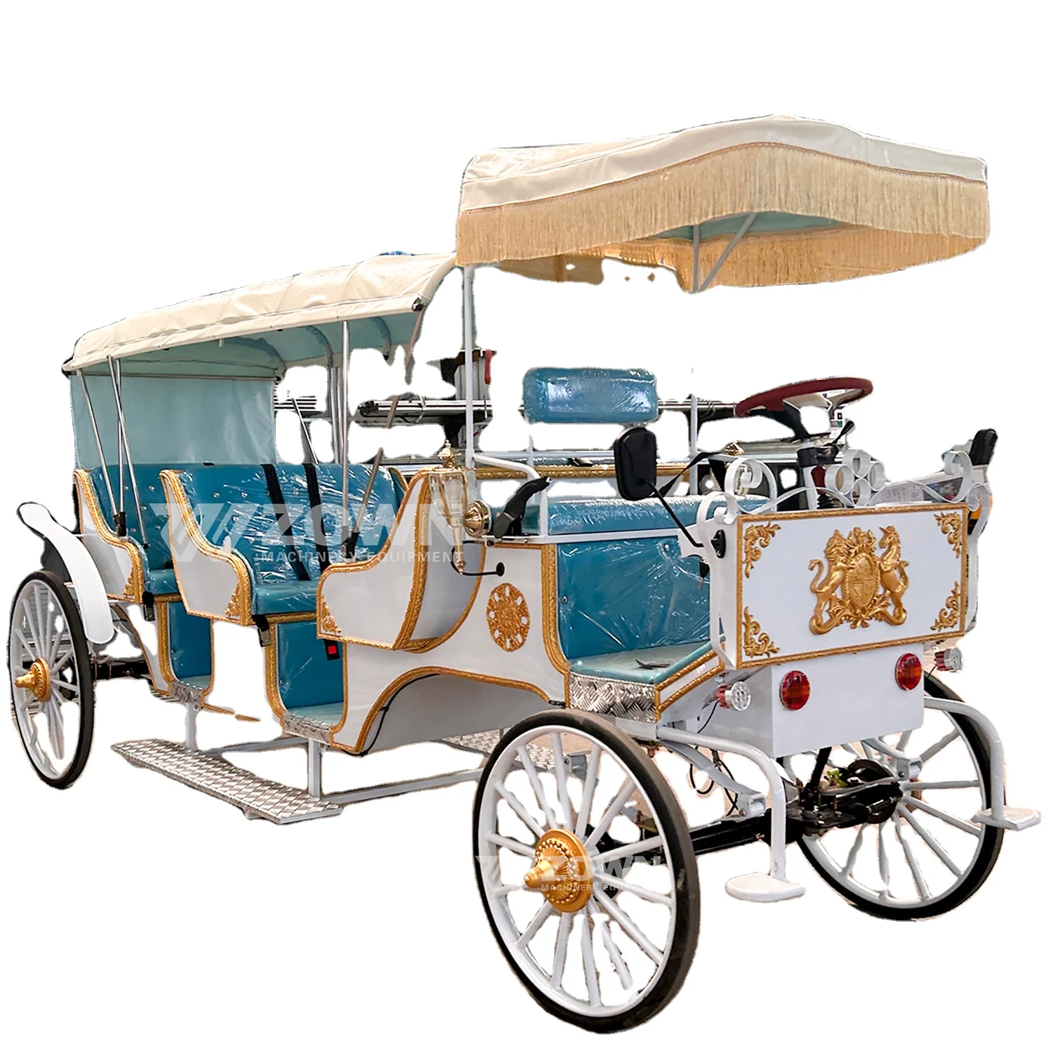 Customized carriages with customizable number of seats and seat colors are sold at low prices at the source factory in China