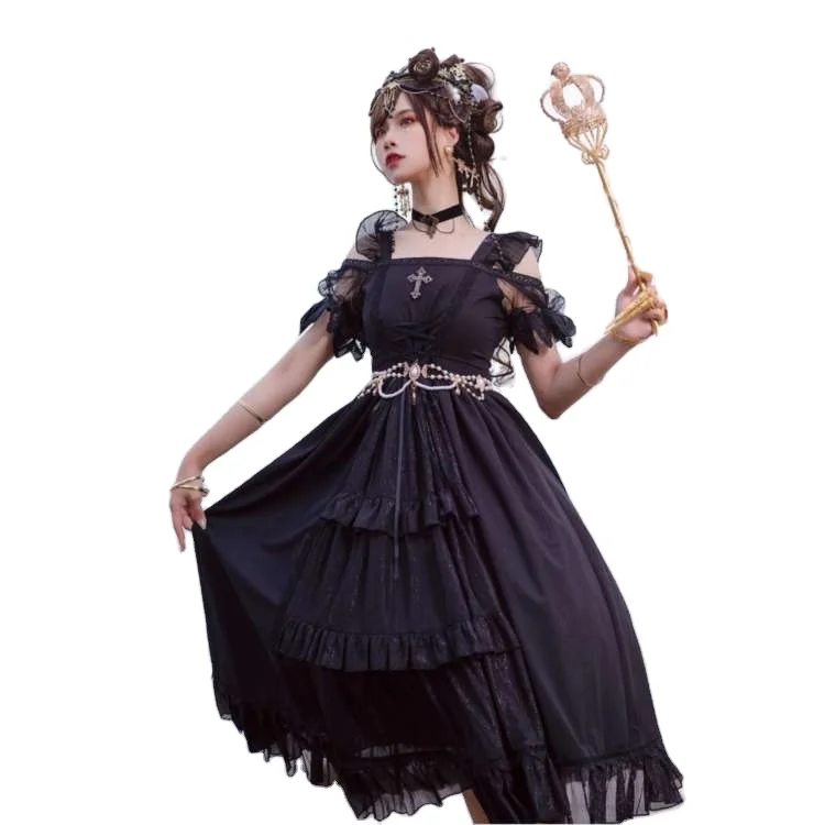 2021 китайские платья, летние облегающие туники, вечерние кружевные винтажные туники с блестками, корейское модное платье в стиле каваи Лолиты