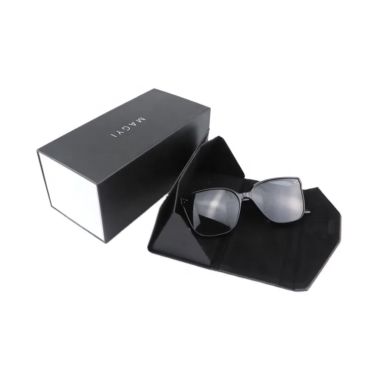 recycled oversize shades design gift eyewear box custom logo gift case set sun glasses foldable sunglasses packaging case