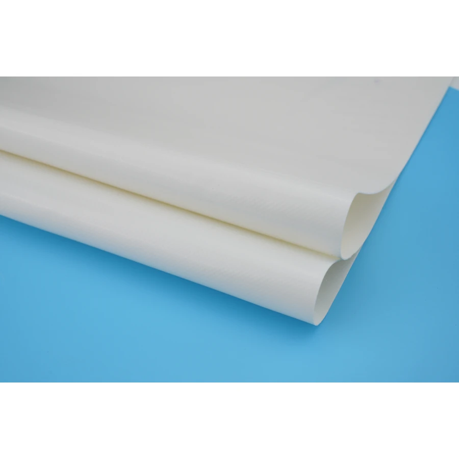 Industrial white strong stretch waterproof cloth PVC waterproof film 600gsm for stadiums