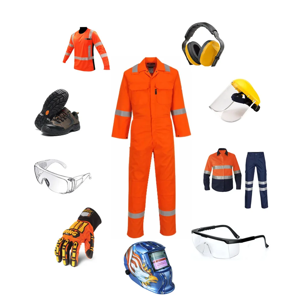 Hi-Vis 100% Cotton Construction Safety Wears Worn Uniforms Coveralls with Reflectors