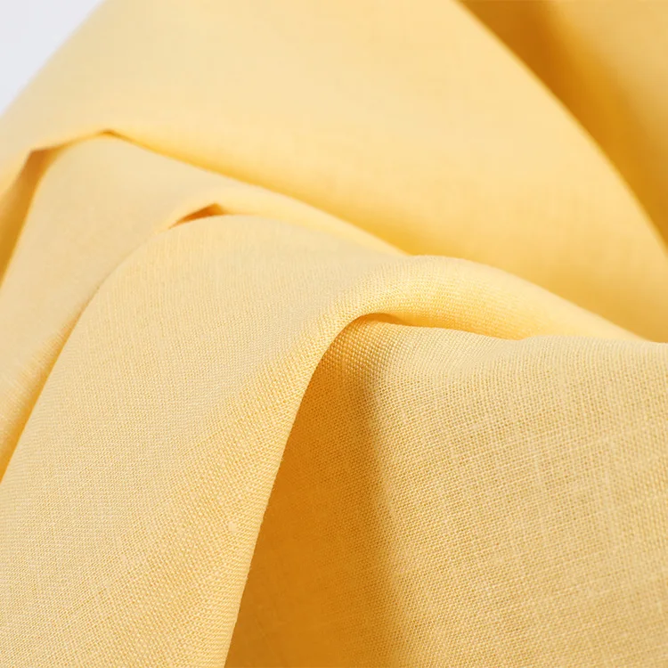 Wholesale Ready Stock Soft High Quality Hemp Viscose Plain Dyed Linen Rayon Fabric