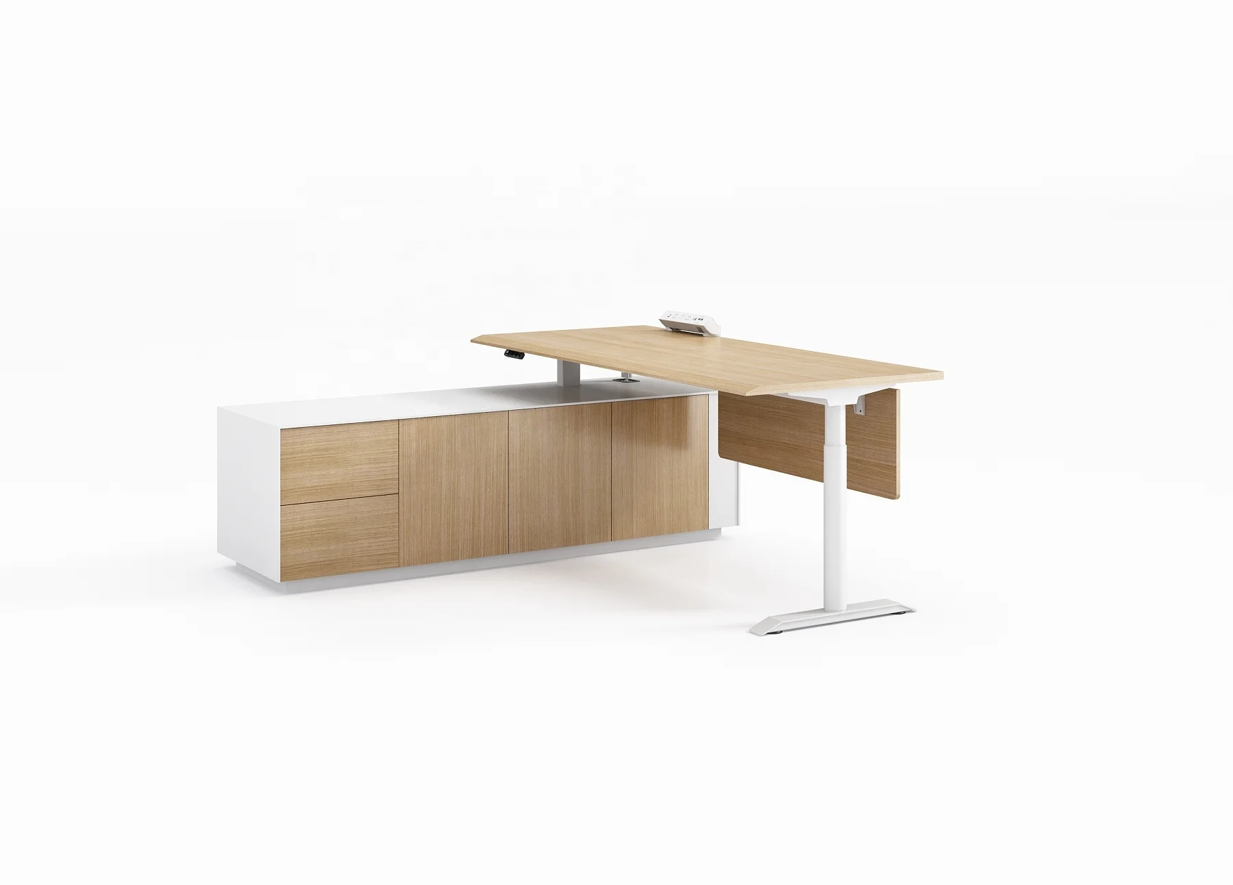 Melamine Modern Office Furniture L Shape Wooden Executive Desk Table electric standing desk