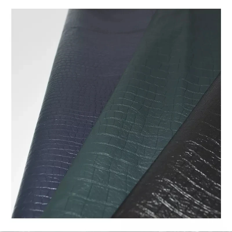 Crocodile Custom PU Faux Leather Fabric for Clothing Garment Apparels Trousers Jackets