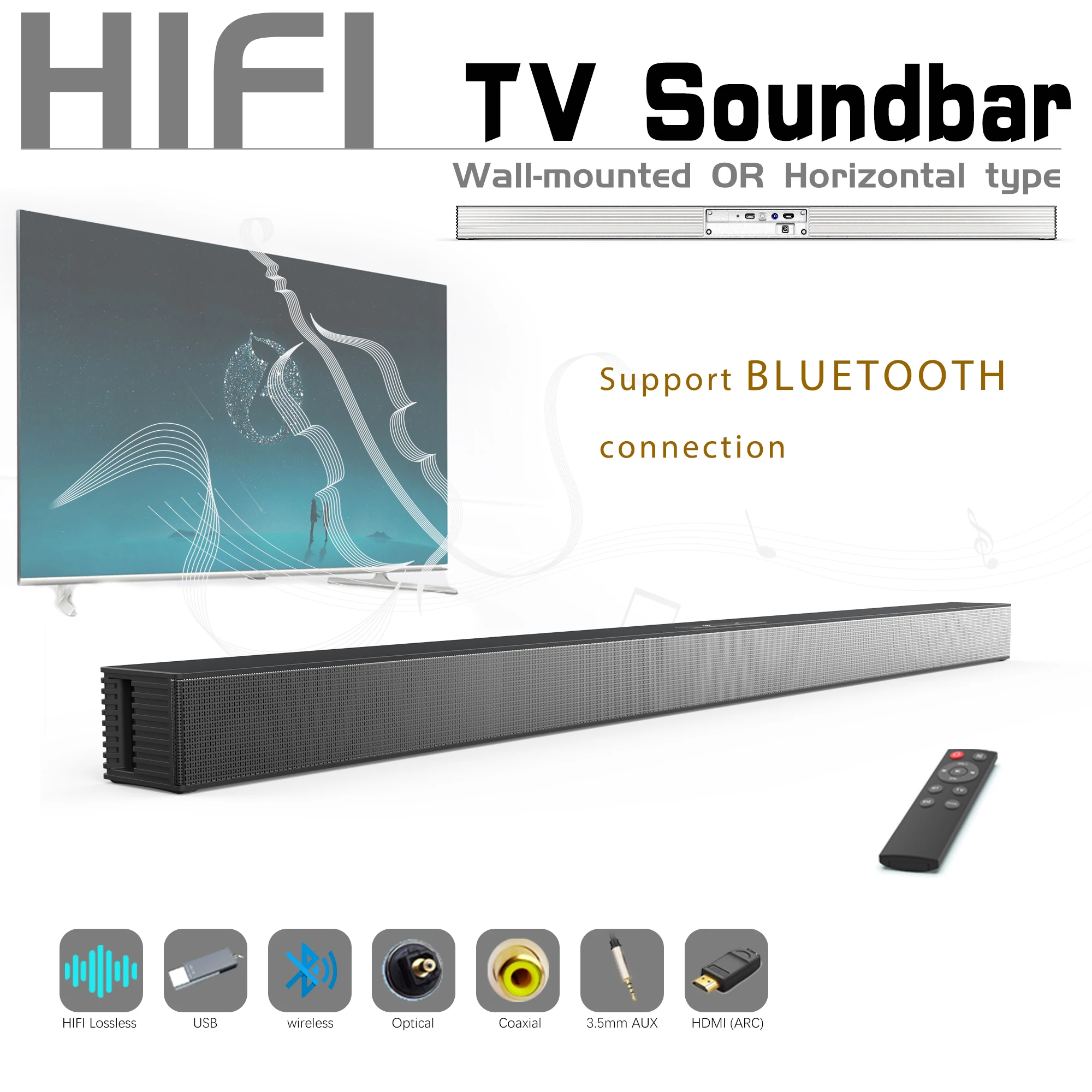 Surround Speaker Home Theatre System Surround Speaker Bluetooth Wireless TV Sound Bars