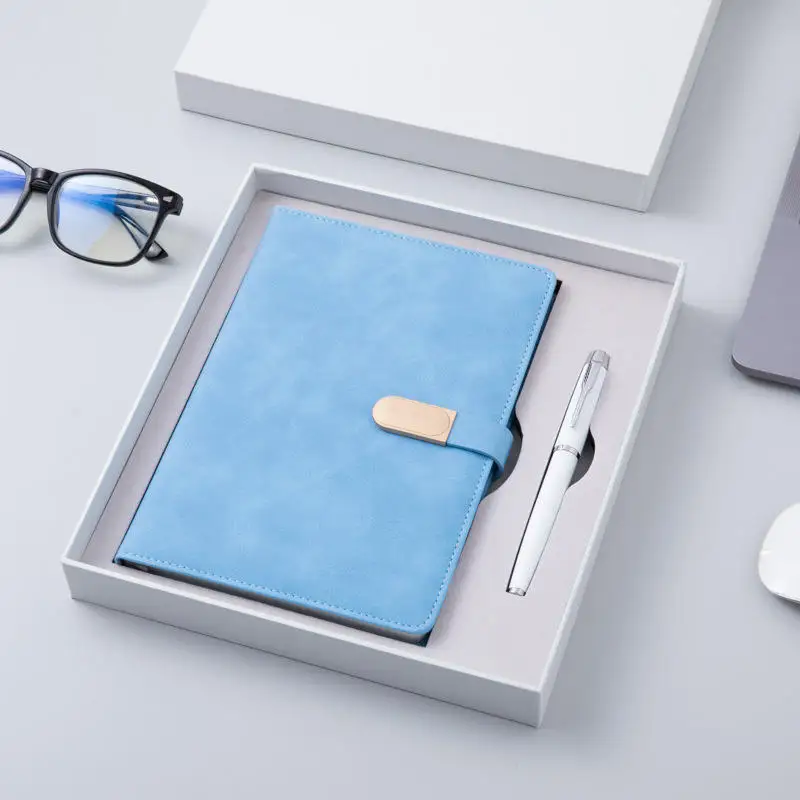 custom journal luxury business executive vintage diary hardcover plush blank sublimation soft cover PU leather notebook pen