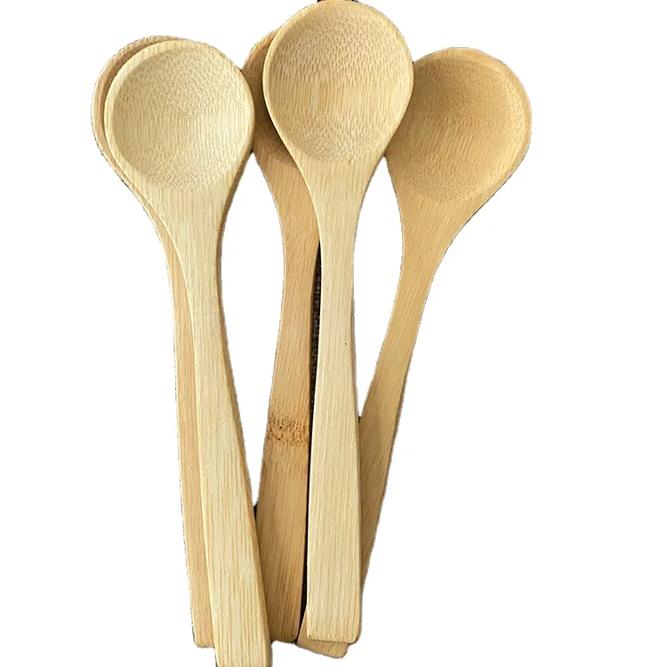 Hot Selling Solid Eco Friendly Material Ramen Bamboo Soup Spoon Mini Wooden Spoon