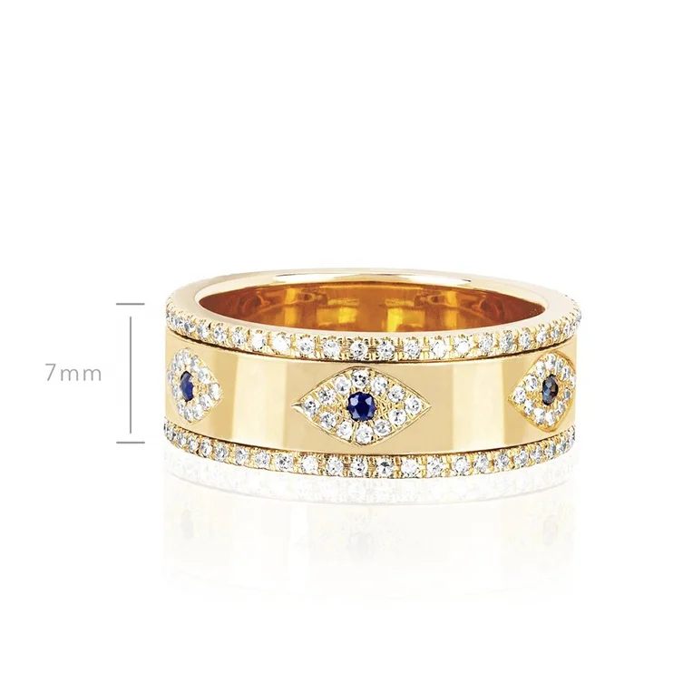  Женская мода chanelle ювелирные изделия 925 стерлингового серебра 18k позолоченный с клипсами Дурной глаз золото обручальное