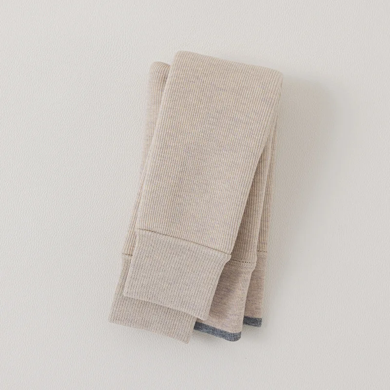 Ivy83720A 2024 New baby thickened detachable leggings Winter Autumn Ribbed fleece warm tights girls infant slim pants pantyhose