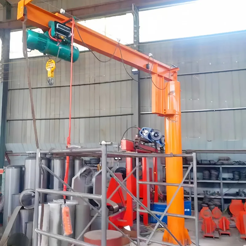 folding arm  mini electric hoist cantilever crane design small wall mounted mobile Shop 3t 500kg price 1 Ton 3 Ton JIB Crane