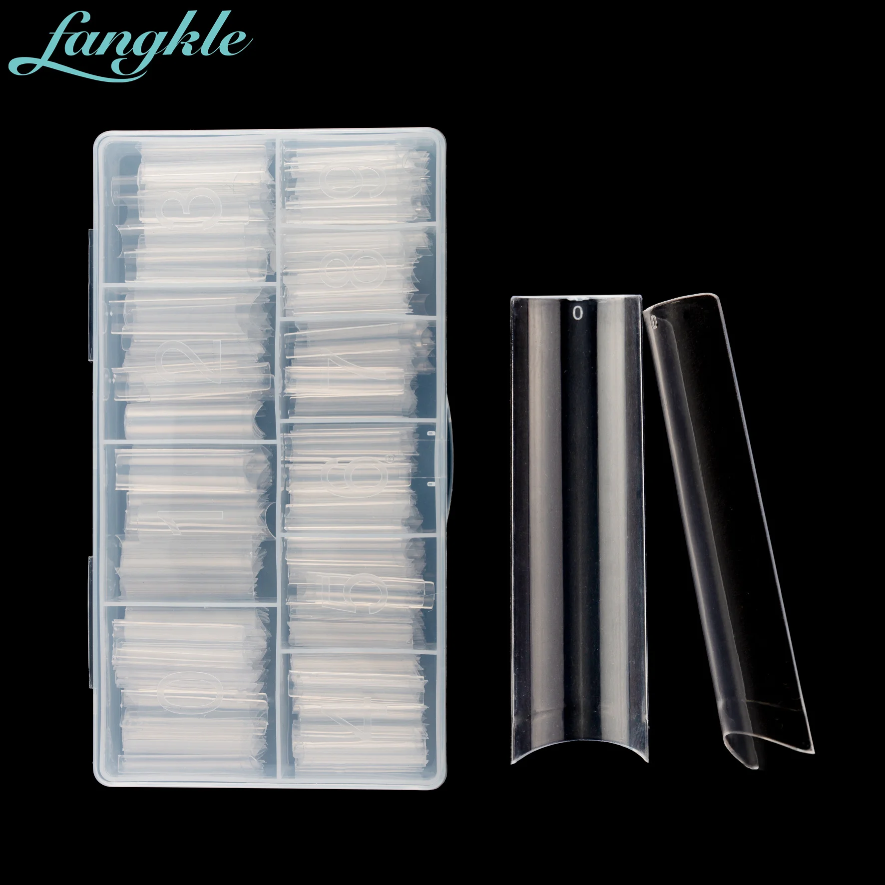 Fangkle OEM Wholesale Gel x Nail Tips  C Curve  Long Stiletto Press on Nail Tips 240tips XXXL Soft Gel Nail Tips
