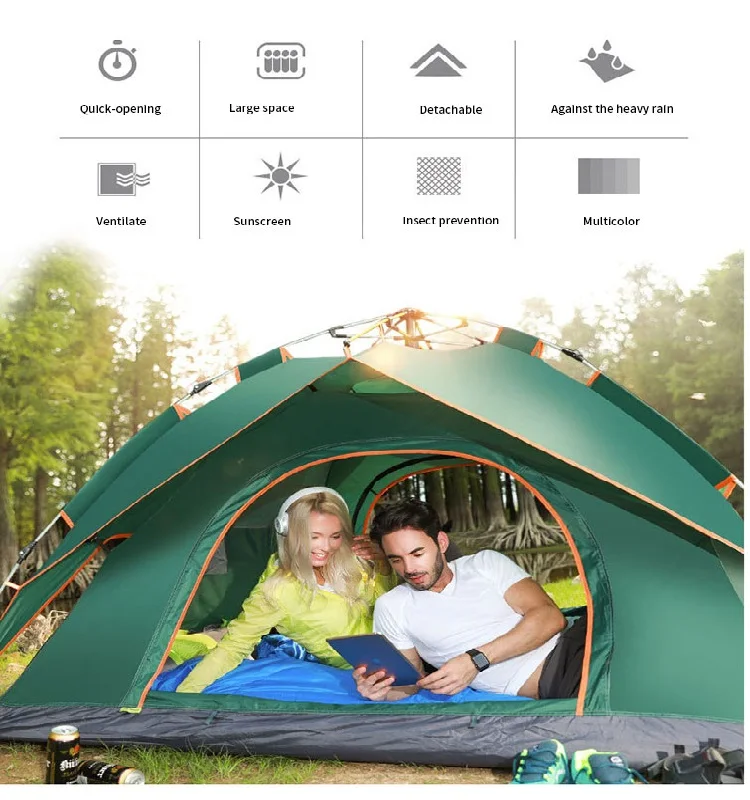 Highty Quality Suppliers Oxford Outdoor Waterproof Camping Tents For 3-4 Person Used Camping Tent