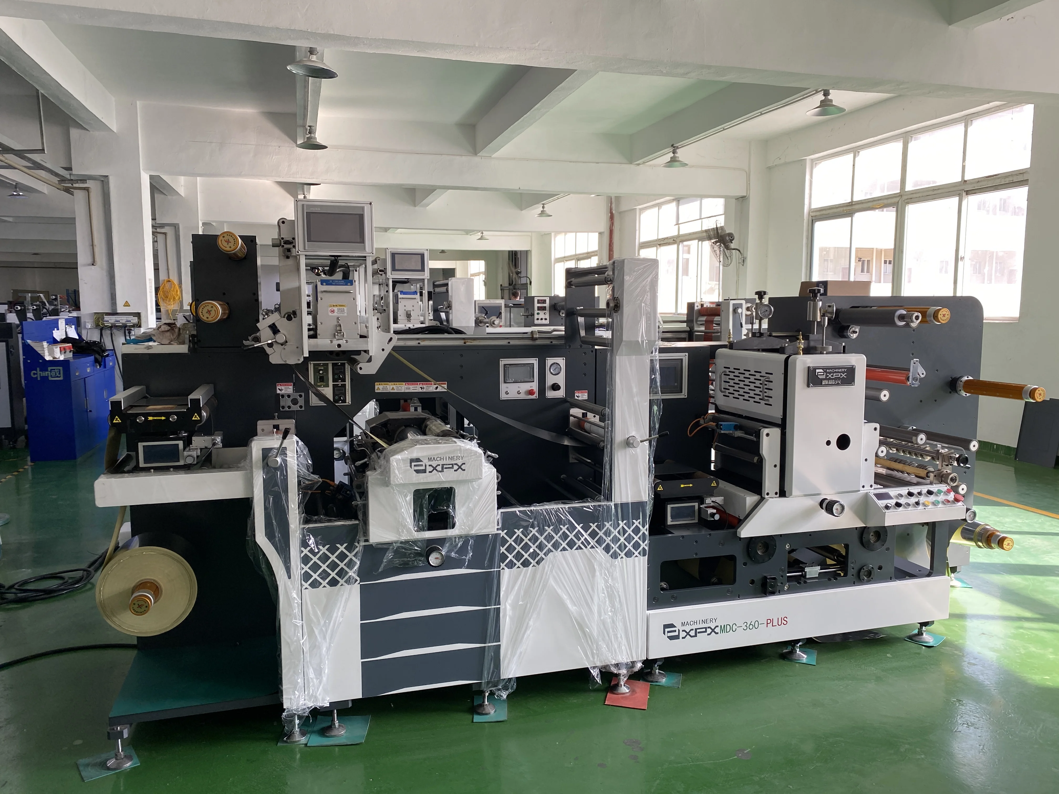 MDC-360-plus flexo printing machine  Hot/Cold foil Rotary die cut machine  in mold label  with digital slitter and simple