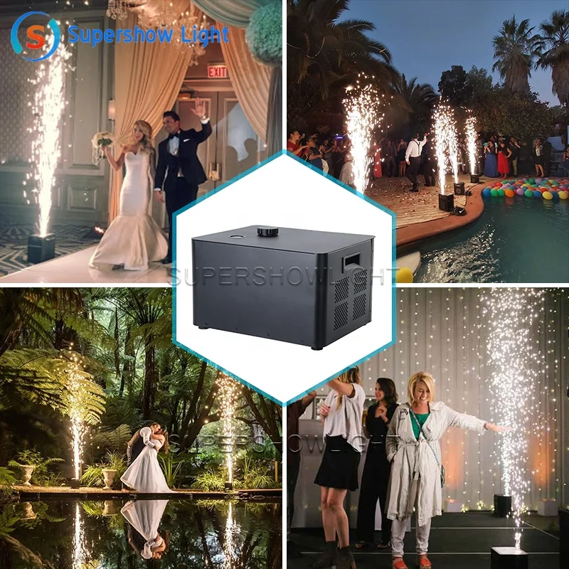 Supershow 10 Meters Height Waterproof Cold Spark Machine For Wedding Disco Dj Stage Show Cold Sparkler Machine