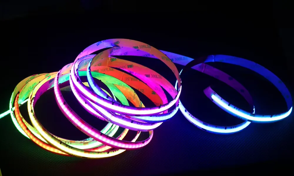 Factory 12mm Cob Rgb Ic Strip Light 720led 24v Programmable Magic Colorful Cob Light Strip for Indoor Outdoor Decoration Sign