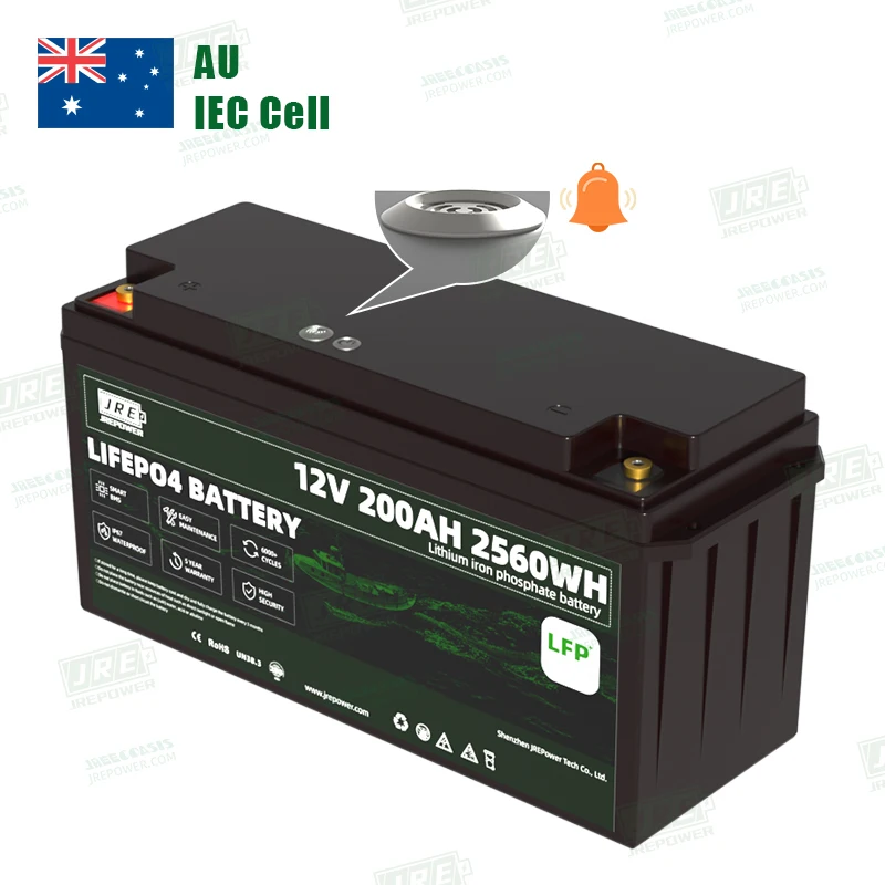 12.8V 200Ah Australia Factory Supply Buzzer Storage System Deep Cycle Lifepo4 12.8v 12 Volts Back up Power Wall