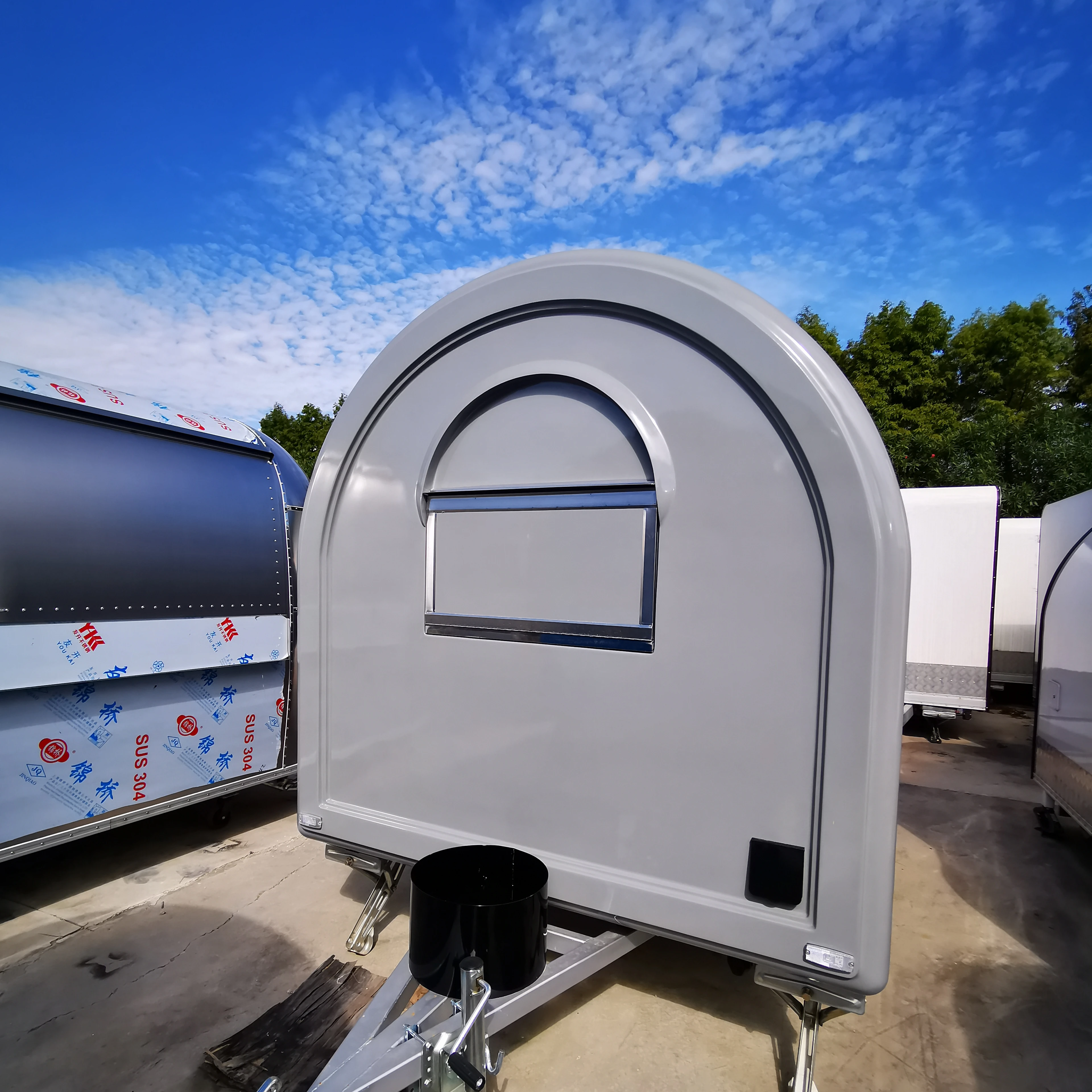 Fiberglass cart for food business mobile bar street dessert truck