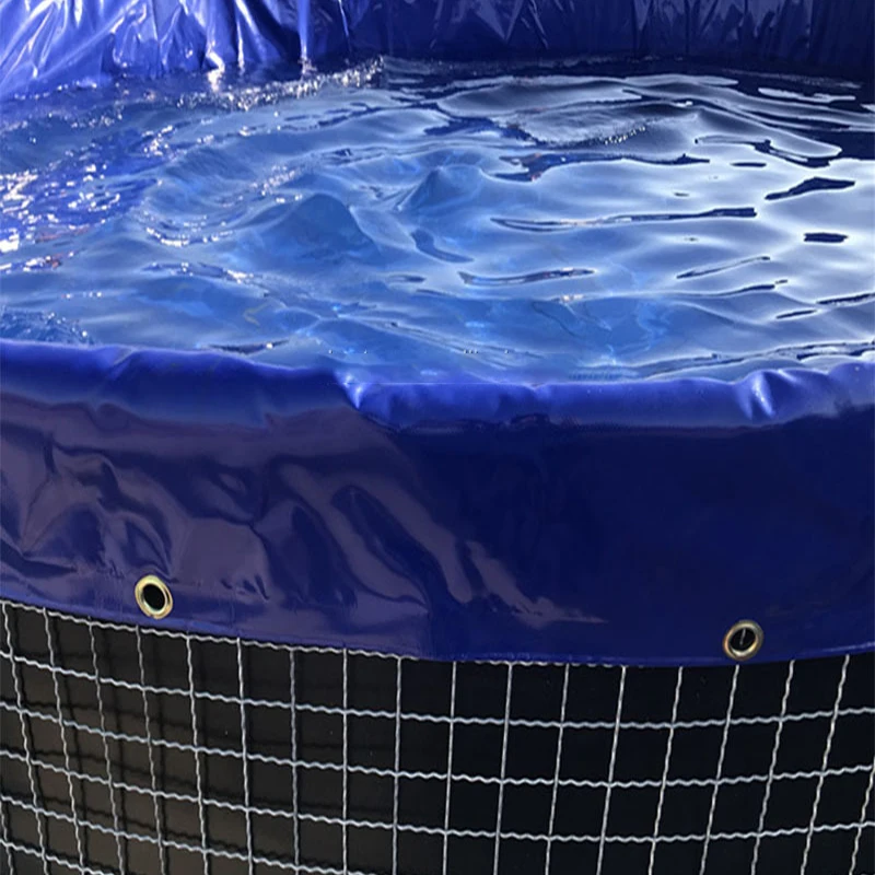 Long Life Fish pond mobile PVC round tank collapsible steel mesh 10000L Aquaculture fish farm tank Backyard Fish Farming