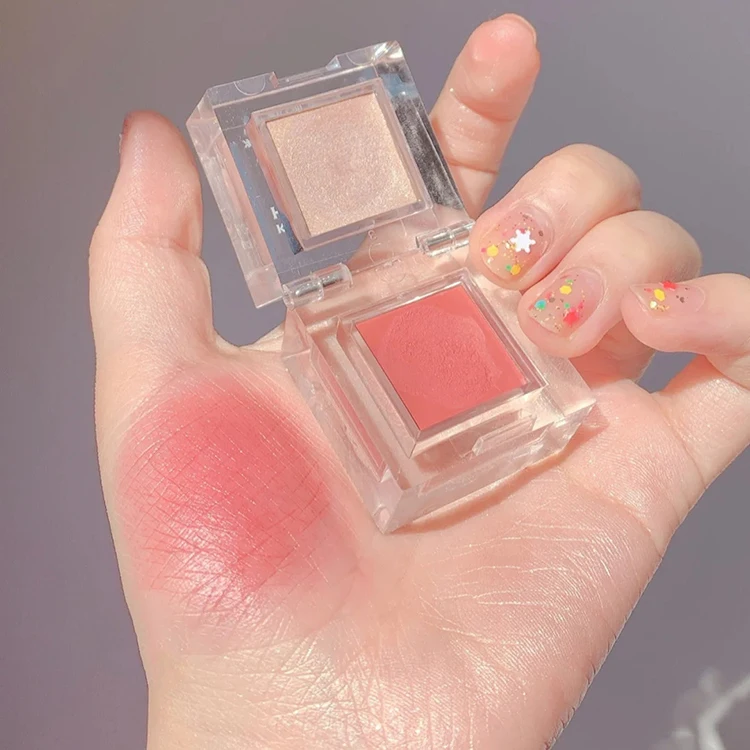 Oem водонепроницаемый хайлайтер Румяна 2 в 1 палитра маленькая частная этикетка длинный последний