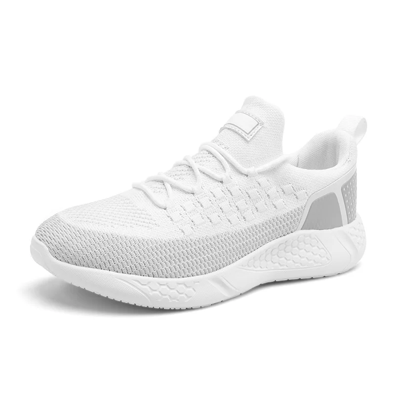 New Arrival Fashion Style Casual Walking Shoes Men Black Lightweight Knitted Sneakers Technology Running Girls