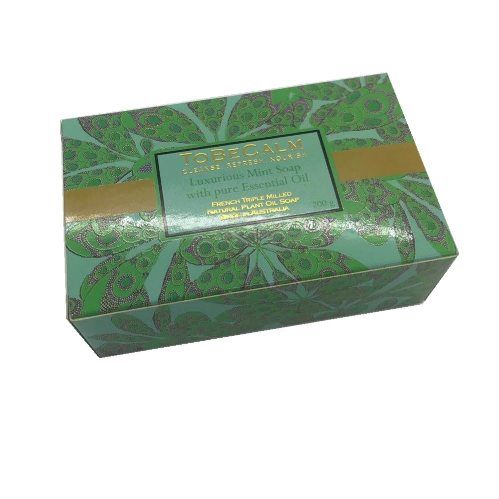 Shanghai factory recycled custom folding soap paper box for handmade soap packaging