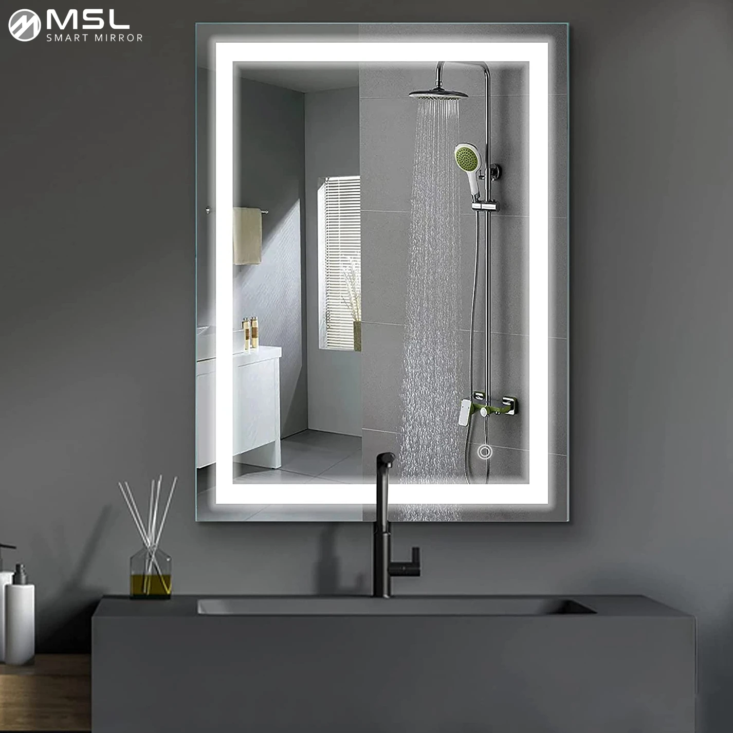 Factory price high quality buy led mirror bathroom clock LED smart mirror