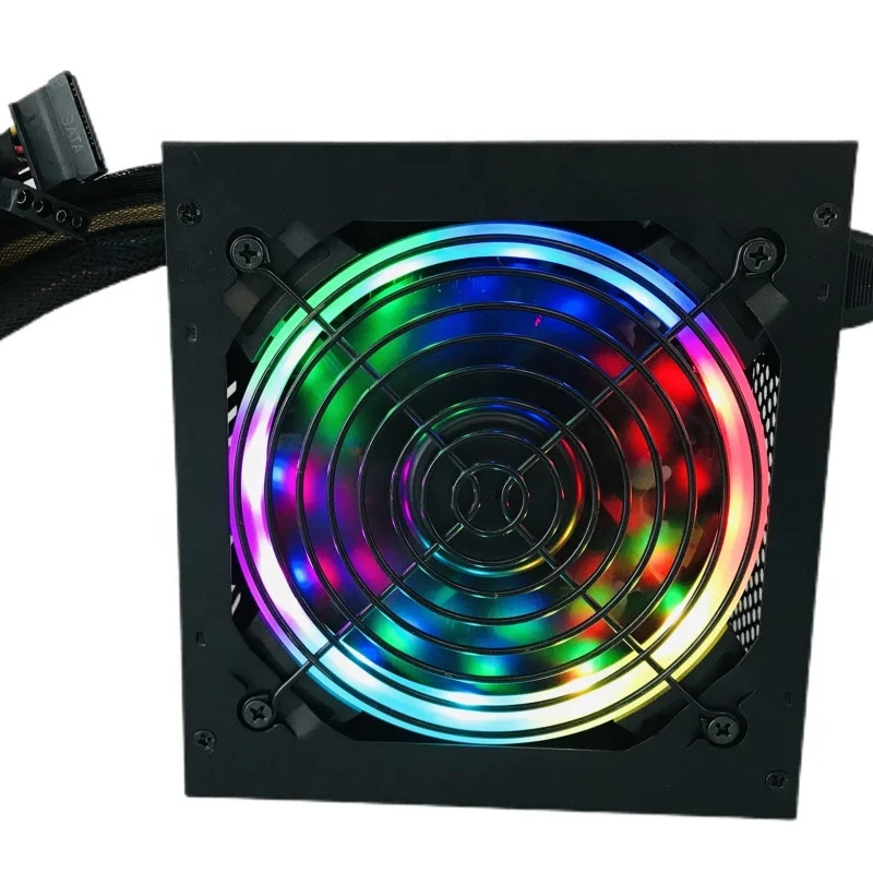 
Factory direct sales desktop computer power 600W with RGB Lamp Fan Power Supply Unit PC power 