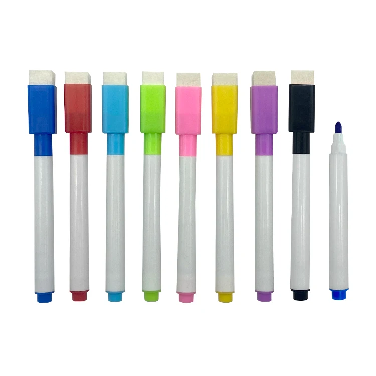 manufacturers custom non-toxic fine tip whiteboard marker pen dry erase colored white board markers with eraser