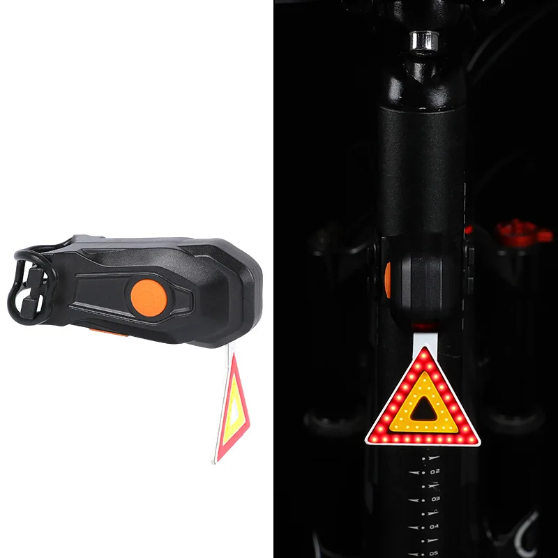 USB Rechargeable Cycling Bike Taillight Flowing Flash LED Rear Lamp ABS Material Bicycle Tail Lights COB Battery Power Supply
