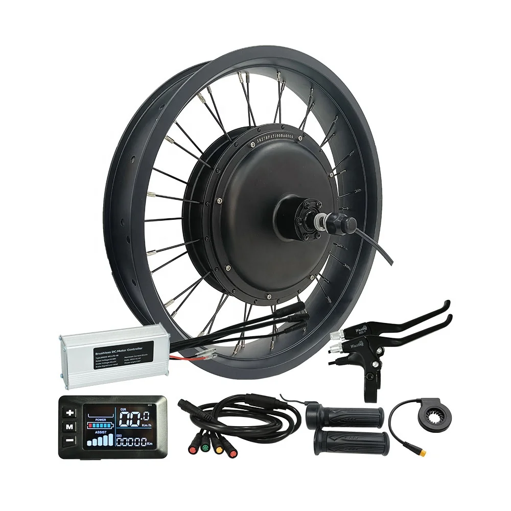 48v ebike kit 20x4.0 fat bike tire electric bicycle 500W 1000W 20 inch fat tire front hub e bike kit