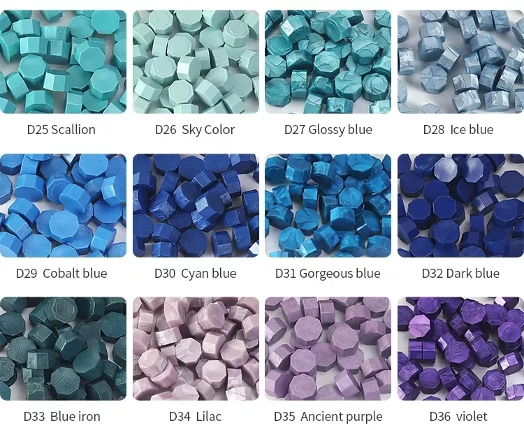 Spot Wholesale Octagon Sealing Wax Beads 100pcs In Stock New Retro Wax Seal Sticker Beads Kit Seal Stamp Granules