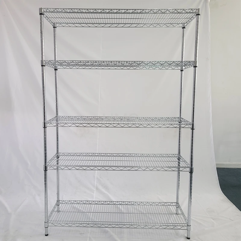 Multilayer Layers Wire Shelving Chrome Wire Shelves Durable Metal Shelving Racks
