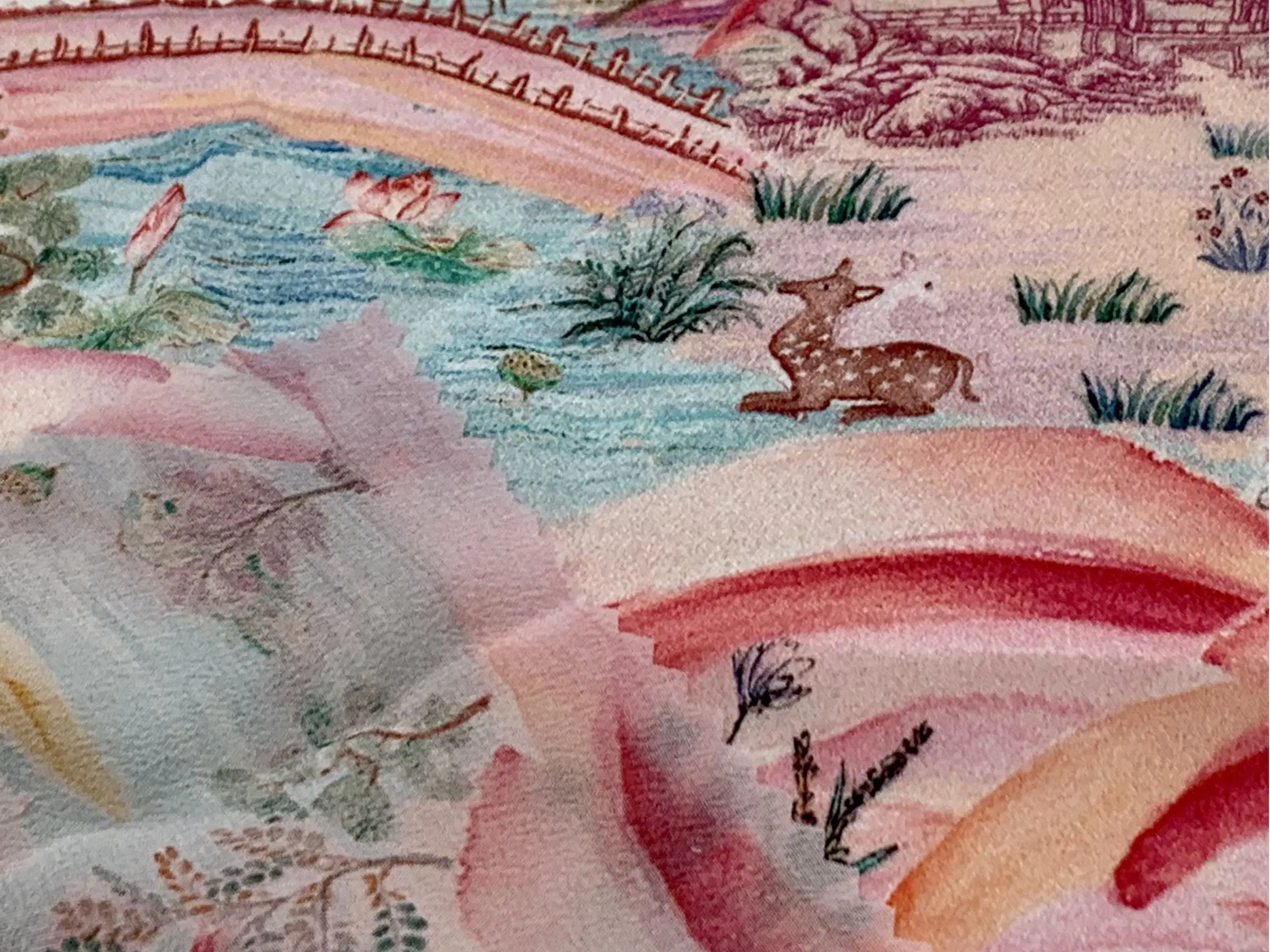 Silk Crepe De Chine 100% Mulberry Silk 12mm 140cm Printed Fabric Custom for Women Stylish