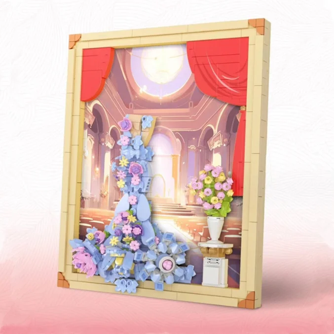 Fine brick small particles assembled education dream wedding princess children 655pcs plastic gift building block toys