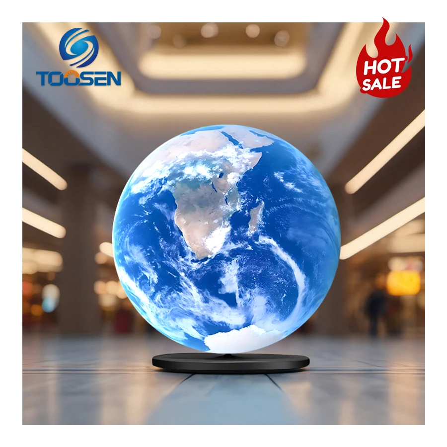 Creative Sphere LED Screen Diameter 0.2m0.3m 0.4m 0.5m 0.8m 1m ect Large Full Color Ball Spherical Shape Globe LED Video Display